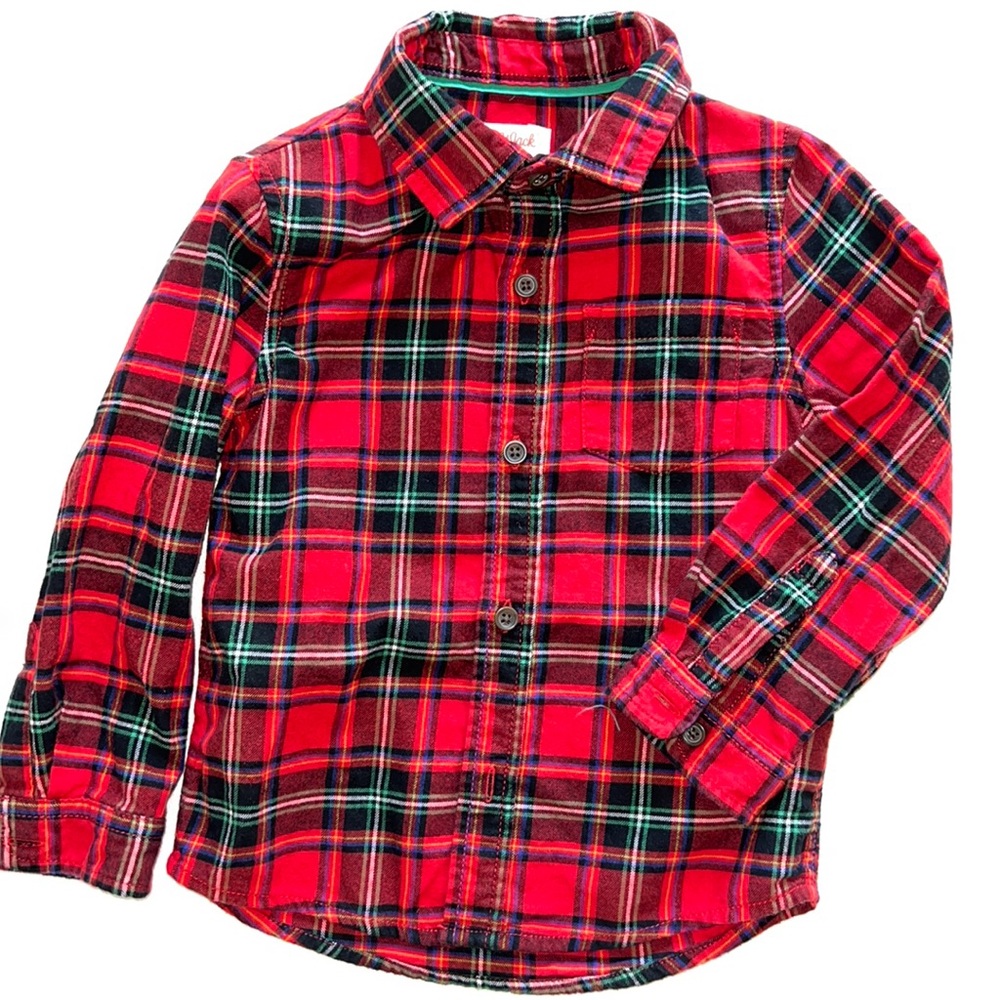 Toddler Cat & Jack Plaid Button Down Shirt 4T